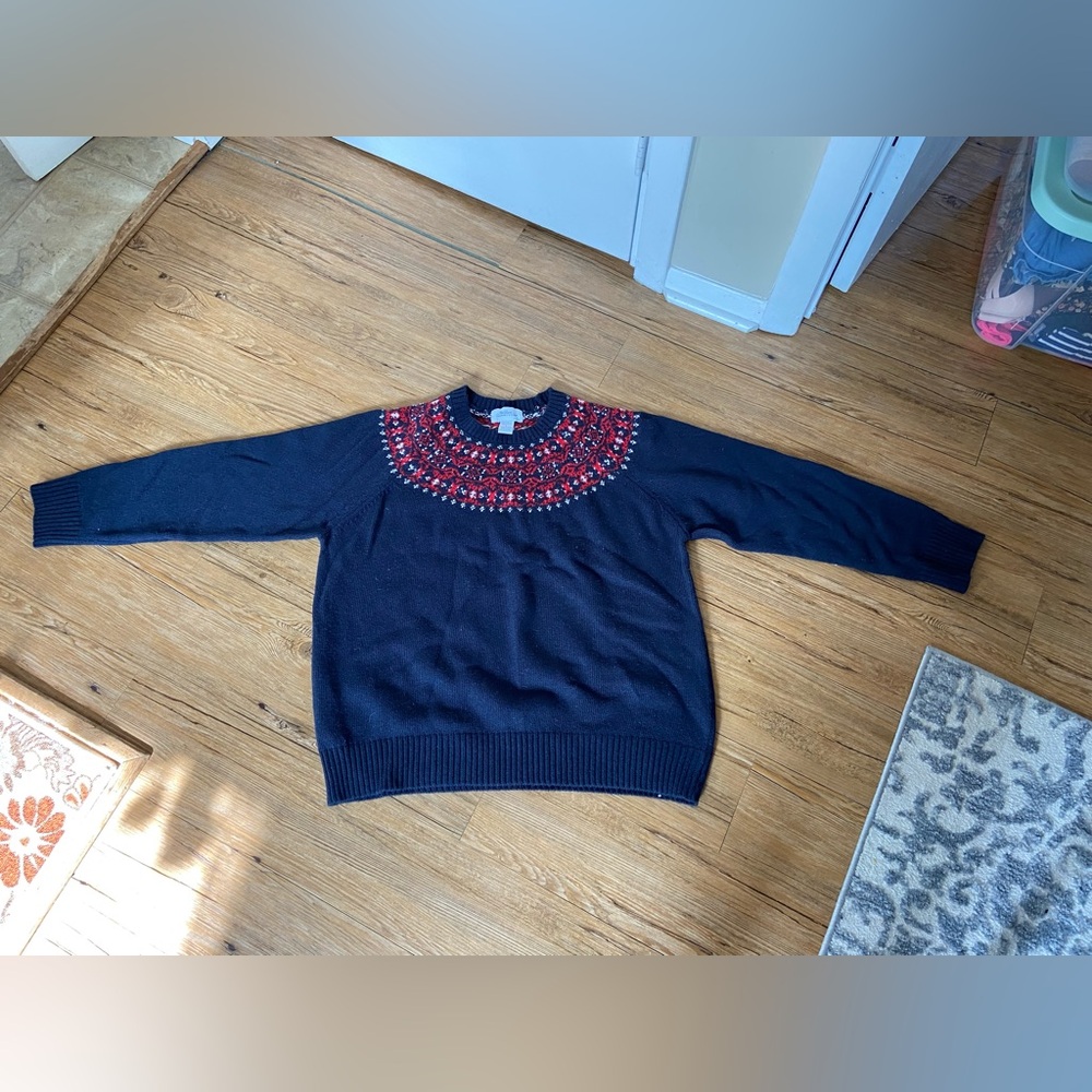 Vermont Country Store Fair Isle Nordic style sweater
